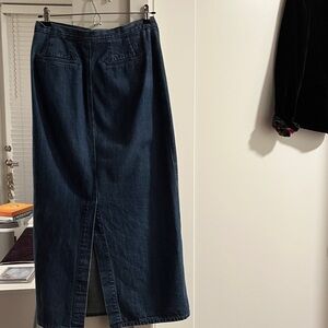 Rare and Yummy Denim by Baccini Cotton Stripe Midi Skirt for Fun and Frolic !